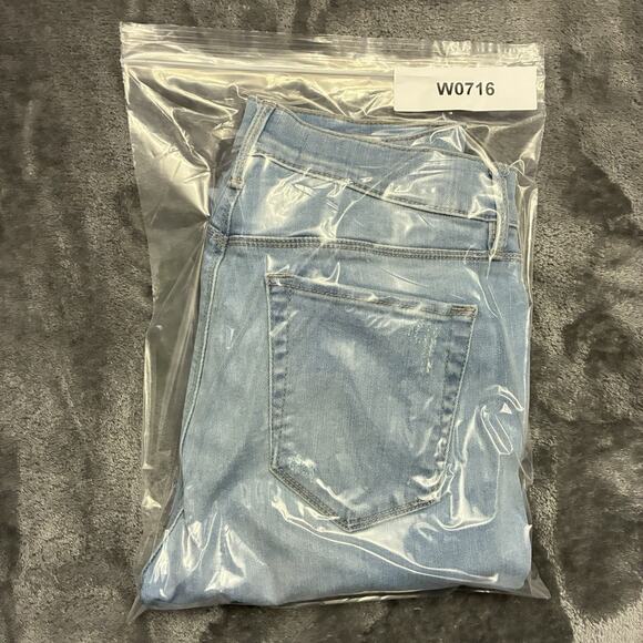 Pacsun Jeans Womens Jegging 27 Blue Light Wash Denim Bikercore Distressed Pants - Picture 13 of 13